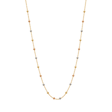 Real Gold 3 Color Beads Ball 1.5 MM Dangler Necklace (45 C.M) 0477 N1428
