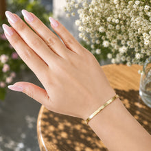Real Gold Solid Hexagon Snake Scale Link With Clasp Lock Bracelet (19 C.M) 0496 BR1918
