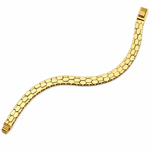 Real Gold Solid Golden Hex Weave Bracelet (18 C.M) - Model 0497 BR1909