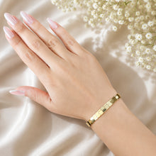 Real Gold Solid Golden Hex Weave Bracelet (17 C.M) - Model 0497 BR1733