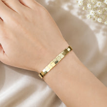 Real Gold Solid Golden Hex Weave Bracelet (17 C.M) - Model 0497 BR1733