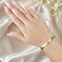 Real Gold Solid Golden Hex Weave Bracelet (17 C.M) - Model 0497 BR1733