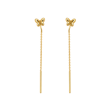 Real Gold 3D Butterfly Hanging Earring Set - Model 0518 E1874