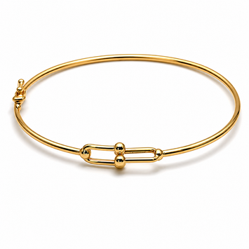Real Gold GZTF Thin Plain Bangle TBS 0539 (SIZE 15) BA1694