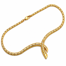 Real Gold Solid Serpenti Design Necklace (45 C.M) 0543 N1456