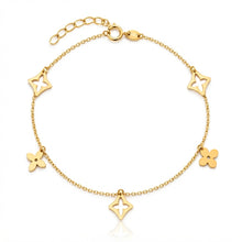 Real Gold Clover Charm Anklet (25 C.M) 0544 A1361