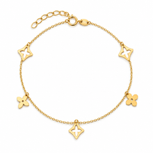 Real Gold Clover Charm Anklet (25 C.M) 0544 A1361