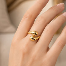 Real Gold Solid Teardrop Ring 0552 (Size 7) R2651