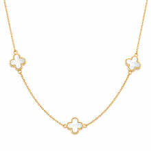 Real Gold 3 Pearl Shell Necklace (45 C.M) GZJVN 0597 N1466