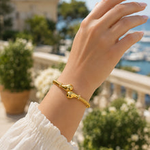 Real Gold Twisted Chunky Teardrop Luxury Stone Bracelet CVB 0626 (21 C.M) BR1863