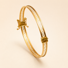 Real Gold Maze Hoop Bangle 0628  - (SIZE 19) BA1711