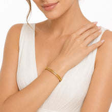Real Gold Maze Hoop Bangle 0628  - (SIZE 14) BA1713