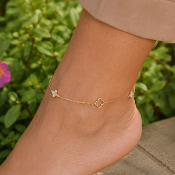Real Gold 4 VC Anklet Adjustable Size 0635 A1021