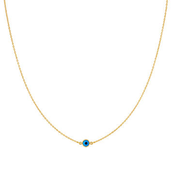 Real Gold Classic Evil Eye Chain Necklace (40 cm) 0635 N1518