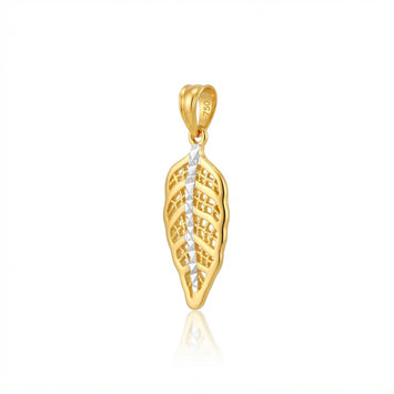 Real Gold 2 Color Leaf Pendant GL0642 P 1698