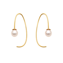 Real Gold Hook Pearl Earrings Set - Model 0955 E1954