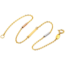 Real Gold Luxury 3-Color Roller Sleeves Plate Design Bracelet (19 C.M) - Model 1018 BR1673