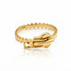 Real Gold Belt Buckle Zipper Ring (Size 5) 1042 R2936