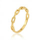 Real Gold Paperclip Chain Link Ring (Size 5) 1082 R2989