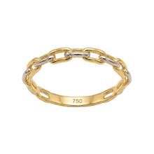 خاتم ذهبي حقيقي كابل ملتوي للجنسين بلونين R2270 1090 (مقاس 9)
