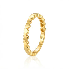 Real Gold Linked Hearts Band Ring (Size 5) 1097 R2960