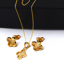 Real Gold VC Glittering Earring Set 3050 With Pendant 1057 And Chain SET1068
