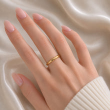 Real Gold Plain Oval Round Ring 1107 (SIZE 7) R1966