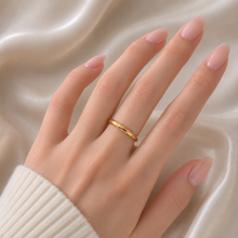 Real Gold Plain Oval Round Ring 1107 (SIZE 11) R2612
