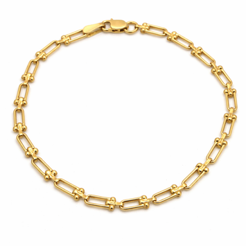 Real Gold GZTF Hardware Solid Chain Bracelet 4566 (16 C.M) BR1871