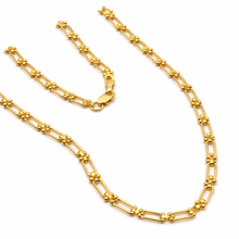 Real Gold GZTF Hardware Solid Chain Necklace 4566 (50 C.M) CH1219