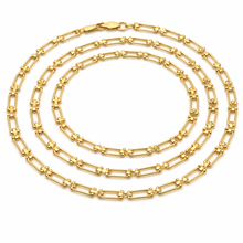 Real Gold GZTF Hardware Solid Chain Necklace 4566 (40 C.M) CH1218