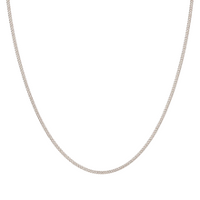 Real White Gold Curb Flat Carpet Chain Necklace 1153 (50 C.M) CH1252
