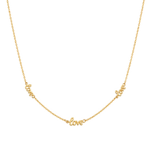 Real Gold Three Love Necklace 1178 (45 C.M) N1531