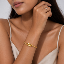 Real Gold Teardrop Bangle 1244 - (SIZE 16) BA1516