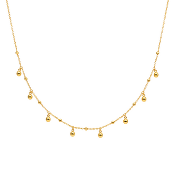 Real Gold 17 Dangler Balls Adjustable Size Necklace (40+5 = 45 C.M) 1246 N1544