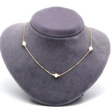 Real Gold 3 Pearl Adjustable Size Necklace (45 cm) 0534 N1511