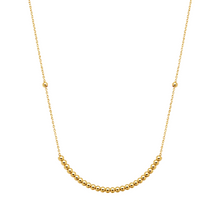 Real Gold Plain Beads Balls 2MM chain Adjustable Size Necklace (40+5 = 45 C.M) 1337/2 N1553