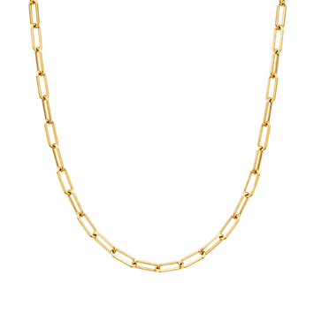 Real Gold Solid Link L Chain Necklace 1382 (45 C.M) CH1172