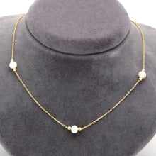 Real Gold 3 Pearl Adjustable Size Necklace (45 cm) 0534 N1511