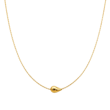 Real Gold 3d Teardrop Two-Sided Necklace 1471 (45 C.M) N1527