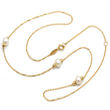 Real Gold 3 Pearl Adjustable Size Necklace (45 cm) 0534 N1511