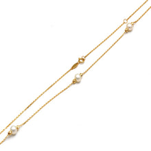 Real Gold 3 Pearl Adjustable Size Necklace (45 cm) 0534 N1511
