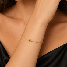 Real Gold 1 Teardrop with Textured Roller Adjustable Size Bracelet (16+3 = 19 C.M) 1676 BR1886