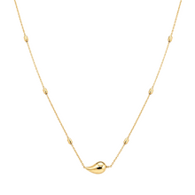 Real Gold Roller Teardrop Adjustable Size Necklace (40 + 5 = 45 C.M) 1678 N1493