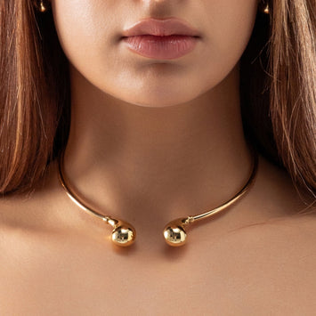 Real Gold Collar Teardrop Necklace TS 0104/1 (40 cm) A N1479