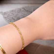 Real Gold GZTF Hardware Solid Chain Bracelet 4566 (18 C.M) BR1596