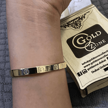 Real Gold Plain Bangle GZJCT 0278 - (SIZE 14) BA1535