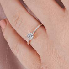 خاتم زفاف وخطوبة بحجر سوليتير من الذهب الحقيقي 
R2480 0255 (مقاس 10)