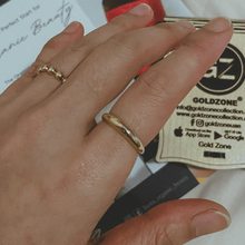 Real Gold Plain Oval Round Ring 1107 (SIZE 11) R2612