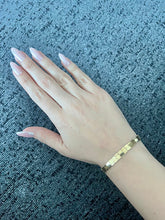 Real Gold Solid Golden Hex Weave Bracelet (19 C.M) - Model 0497 BR1732